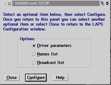 NetBIOS over TCP/IP Options