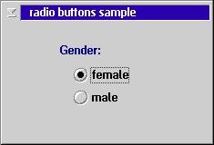 radio button sample
