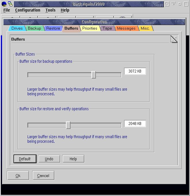 BackAgain/2000 Konfiguration - Einstellungen für Buffers